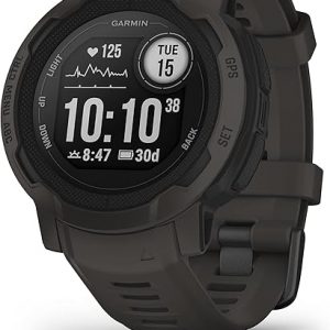 Garmin Instinct 2, Rugged GPS Smartwatch, Built-in Sports Apps and Health Monitoring, Ultratough Design Features, Graphite