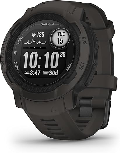 Garmin Instinct 2, Rugged GPS Smartwatch, Built-in Sports Apps and Health Monitoring, Ultratough Design Features, Graphite Garmin Instinct 2, Rugged GPS Smartwatch, Built-in Sports Apps and Health Monitoring, Ultratough Design Features, Graphite