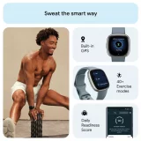Fitbit Versa 4 Smartwatch - Waterfall Blue/Platinum Edition | Fitness & Health Tracker - Image 5