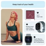 Fitbit Versa 4 Smartwatch - Waterfall Blue/Platinum Edition | Fitness & Health Tracker - Image 8