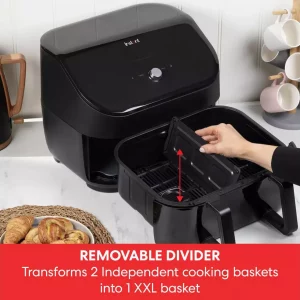 8.5L Instant Vortex VersaZone Air Fryer – Dual Basket, Black