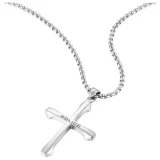 Classic Police Cross Pendant – High-Quality Polished Steel - Image 2