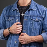 Classic Police Cross Pendant – High-Quality Polished Steel - Image 1