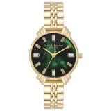Olivia Burton Emerald Gold Watch – Art Deco Style for Women - Image 2