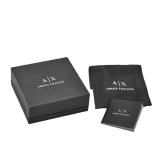 AX Leather & Stainless Steel Bracelet – Designer Wristwear - Image 4