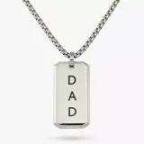 Stylish Revere Men's Stainless Steel DAD Dog Tag Chain - Image 2