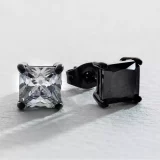 Revere CZ Square Stud Earrings for Men – 2-Piece Set - Image 2