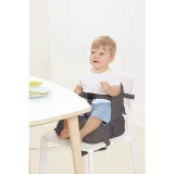 Grey BabyToLove Travel Booster Seat with Waterproof Fabric & Storage - Image 2