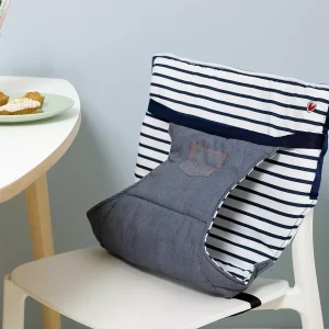 BabyToLove Travel Chair & Booster Seat - Compact Blue Stripes