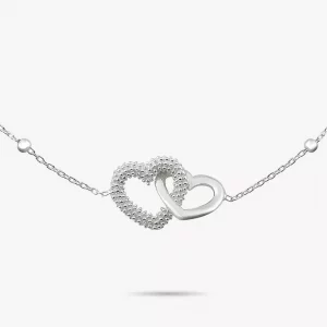 Revere Heart-Shaped Sterling Silver Link Bracelet
