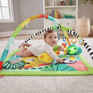Fisher-Price 3-in-1 Rainforest Baby Gym – Sensory Playmat for Infants