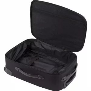 IT Luggage Soft Cabin Suitcase – 2-Wheel, Black, Travel-Ready