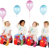 Peppa Pig Trunki Kids Ride-On Suitcase – 4 Wheel Hard Shell (Red) - Image 8