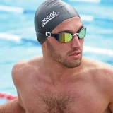 Zoggs Easy Fit Silicone Swim Cap - Black for Comfort & Durability - Image 1