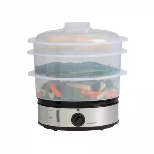Cookworks Electric Steamer - 3 Stainless Steel Bowls for Versatile Cooking
