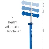Globber Expert Foldable 3-Wheel Scooter - Blue | Durable & Compact Kids Scooter - Image 11