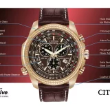 Citizen Eco-Drive Men's Chronograph Watch with Brown Leather Strap – Solar-Powered & Stylish - Image 5