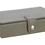 Faux Leather Grey Jewelry Box & Travel Set – Medium Size Organizer - Image 6