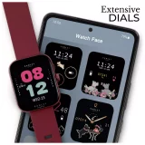 Radley Berry Red Smartwatch with Silicone Strap & Calling Feature - Image 4