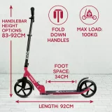 Zinc Trace Foldable Big Wheel Scooter - Red | Best Kids & Adults Scooter for Easy Transport - Image 6