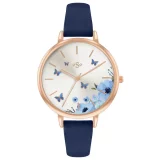 Spirit Women’s Butterfly Dial Navy Strap Watch – Stylish and Timeless - Image 2