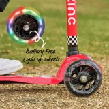 Zinc Red 3-Wheel Racecar Scooter with LED Lights - Image 7