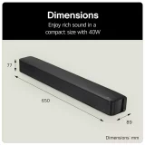 LG SQM1 2-Channel Bluetooth Soundbar - All-In-One Audio Solution - Image 3