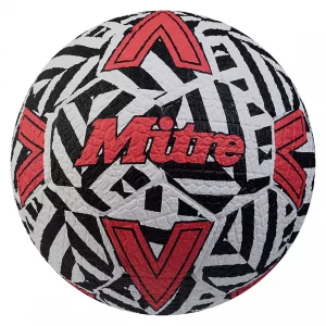 Mitre Street Football – Blue/Red/White – Durable for Hard Surfaces