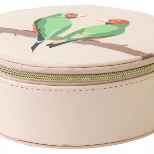 Emily Brooks Faux Leather Round Jewellery Box – Elegant Storage for Accessories