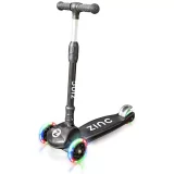 Zinc T-Motion Foldable 3-Wheel Scooter with Light-Up Wheels - Black - Image 2