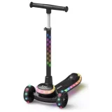 Zinc Sunshine Black 3-Wheel Scooter with LED Lights - Image 2