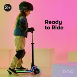Zinc Sunshine Black 3-Wheel Scooter with LED Lights - Image 3