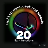 Zinc Sunshine Black 3-Wheel Scooter with LED Lights - Image 4