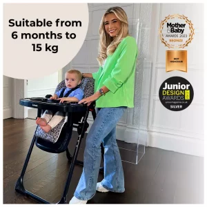 Stylish Baby Highchair – My Babiie MBHC8 Black Leopard