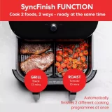 8.5L Instant Vortex VersaZone Air Fryer – Dual Basket, Black - Image 3