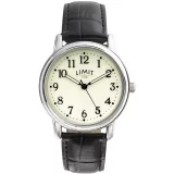 Limit Men's Glow Dial Watch with Black Faux Leather Strap - Image 2