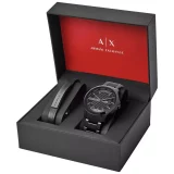 Armani Exchange Men's Steel Watch & Bracelet – Elegant Gift Set - Image 2