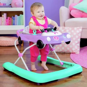 Bright Starts 3-in-1 Little Speedster Car Baby Walker - Convertible, Adjustable, Interactive Walker