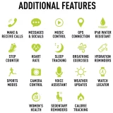 Reflex Smartwatch & Wireless Earbuds Bundle - Black - Image 4