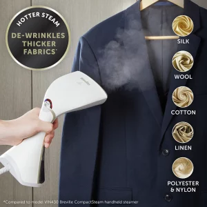 Breville VIN432 EliteTEMP Handheld Steamer - Powerful Garment Steamer for Clothes