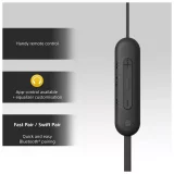 Sony WI-C100 Wireless In-Ear Headphones, Black – Clear Sound & Comfortable Fit - Image 6