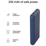 Belkin 20000mAh Portable Power Bank - High Capacity, Fast Charging, Blue - Image 1