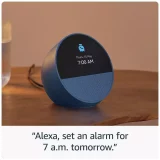 Amazon Echo Spot – Smart Alarm Clock & Assistant with Alexa (Blue) - Image 5