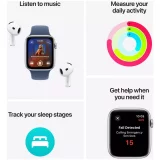 Apple Watch SE 2024 GPS 40mm Midnight Sport Band M/L – Fitness Tracker & Smartwatch - Image 3