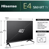 Hisense 40 Inch Smart TV | Full HD LED, Freeview HD – 40E4NTUK - Image 14