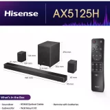 Hisense AX5125H 5.1.2Ch Soundbar with Subwoofer & Rear Speakers System - Image 1