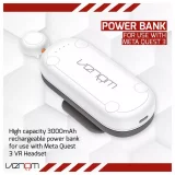 Venom Power Bank for Meta Quest 3 & 3S – White | Extended VR Battery - Image 3