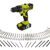 Guild 18V Cordless Drill Set – 100-Piece Kit, 2.0Ah Battery - Image 2