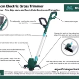 McGregor 25cm Corded Strimmer - 350W Lawn Trimmer - Image 6