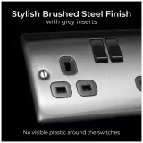 BG Nexus Double Switched Socket - Brushed Steel Finish for Modern Interiors - Image 5